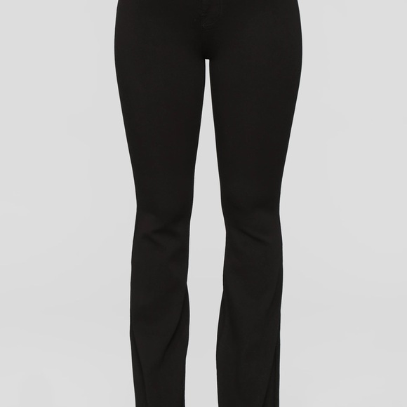 Fashion Nova Deep In My Soul Flare Jeans Tall Black - Picture 5 of 6